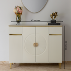 Snow Vortex Wooden Storage Cabinet and Console Table For Home & Crockery Storage Cabinet / Crockery Unit