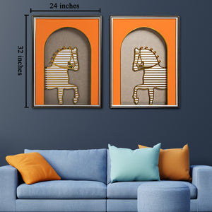 The Stallion Wall Decoration Shadow Box - Pair