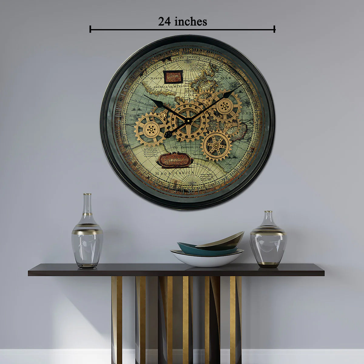 moving gear wall clock Buy Timeless Tradition Wall Clock With Moving Gear Mechanism-Big – Dekor Company