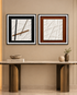 Geometric Layers & Linear Harmony Shadow Box for Wall Decoration & Wall Art -Set of 2