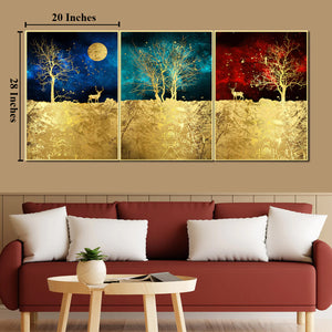 Tree of Life Framed Canvas Wall Art - Set of 3