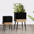 Noir Opulence Metal Planters - Pair