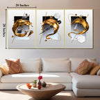 Contemporary Baroque Framed Canvas Print - Set of 3