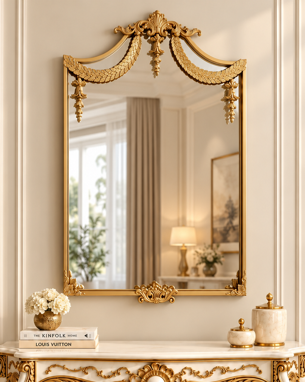 Versailles Bloom Wall Mirror For Home (N)