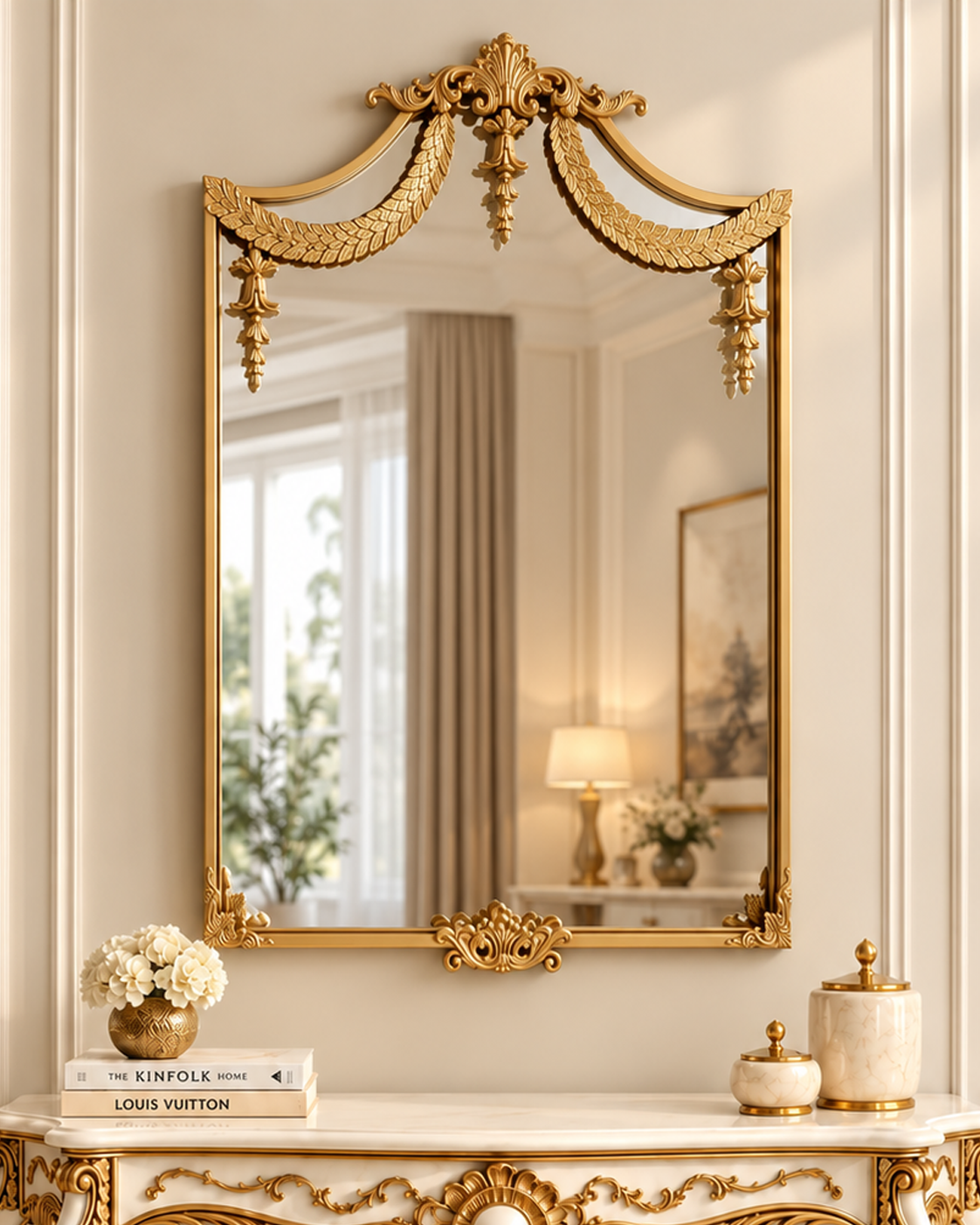 Versailles Bloom Wall Mirror For Home (N)