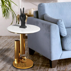 Ethereal Haven Side Table (Stainless Steel) - Gold