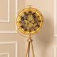Moon Phase Tripod Base Luxury Designer Floor Clock With Moving Gear Mechanism (With Light and Remote) (Gold) (Steel Body)