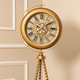Golden Meridian Tripod Base Luxury Designer Standing Clock With Moving Gear Mechanism Buy Floor Clock Online - Ribbed (Steel Body)