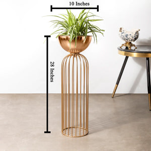 Urban Zen Planter ( Gold Stand & Ross Gold Pot ) - Small