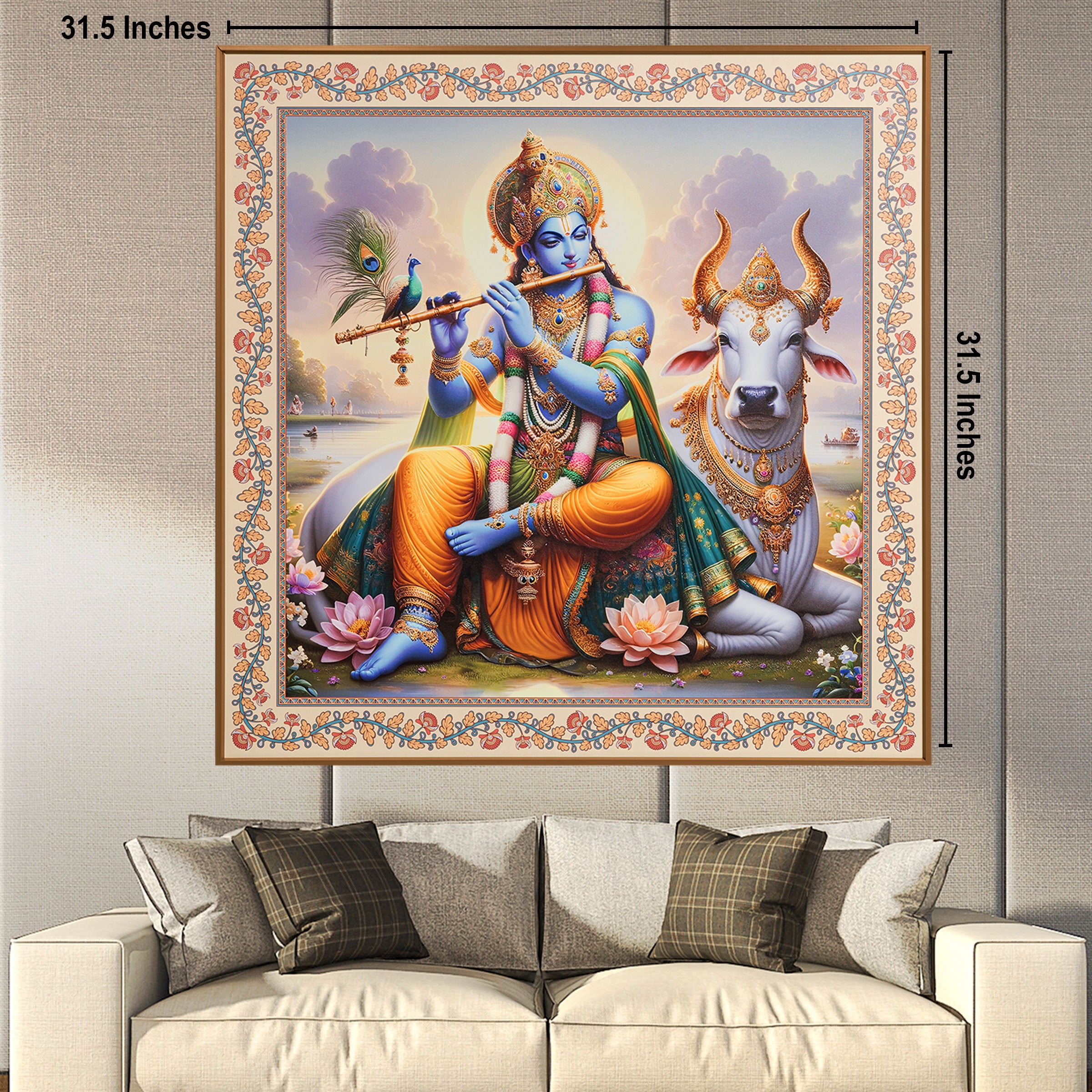 Vrindavan Bliss The Lord Krishna Painting For Home Dekor Company