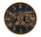 Chrono Luxe Luxury Designer Wall Clocks for the Home With Moving Gear Mechanism Buy Wall Clock Online (Steel Body) - Big