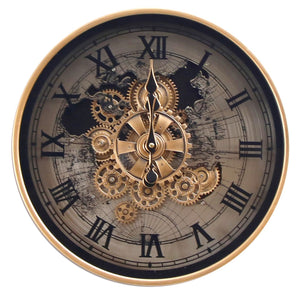 Minute Mate Luxury Designer Wall Clocks for the Home With Moving Gear Mechanism (Steel Body)