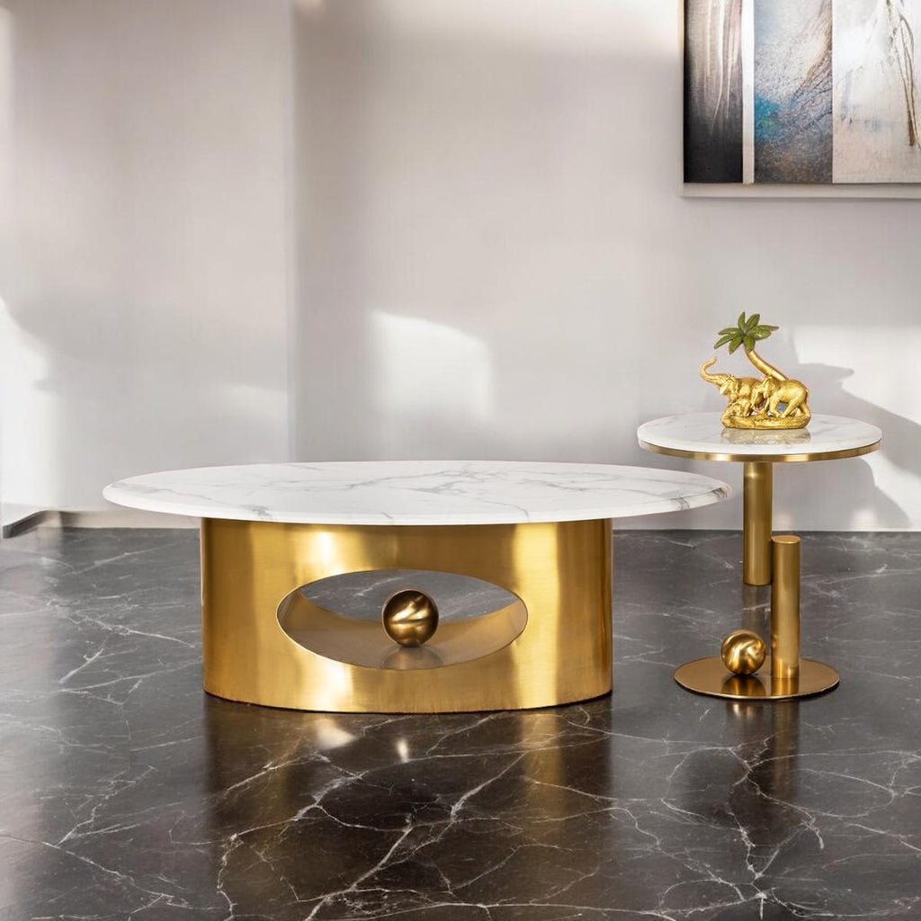 Spectra Eye Coffee Table - Set of 2 (Stainless Steel)