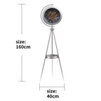 Polaris Mechanica Tripod Base Luxury Designer Standing Clock With Moving Gear Mechanism (Steel Body)