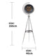 Polaris Mechanica Tripod Base Luxury Designer Standing Clock With Moving Gear Mechanism (Steel Body)
