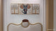 The Udaipur Elephant Framed Crystal Glass Wall Paintings For Home - Set of 3 (Pearl Work)