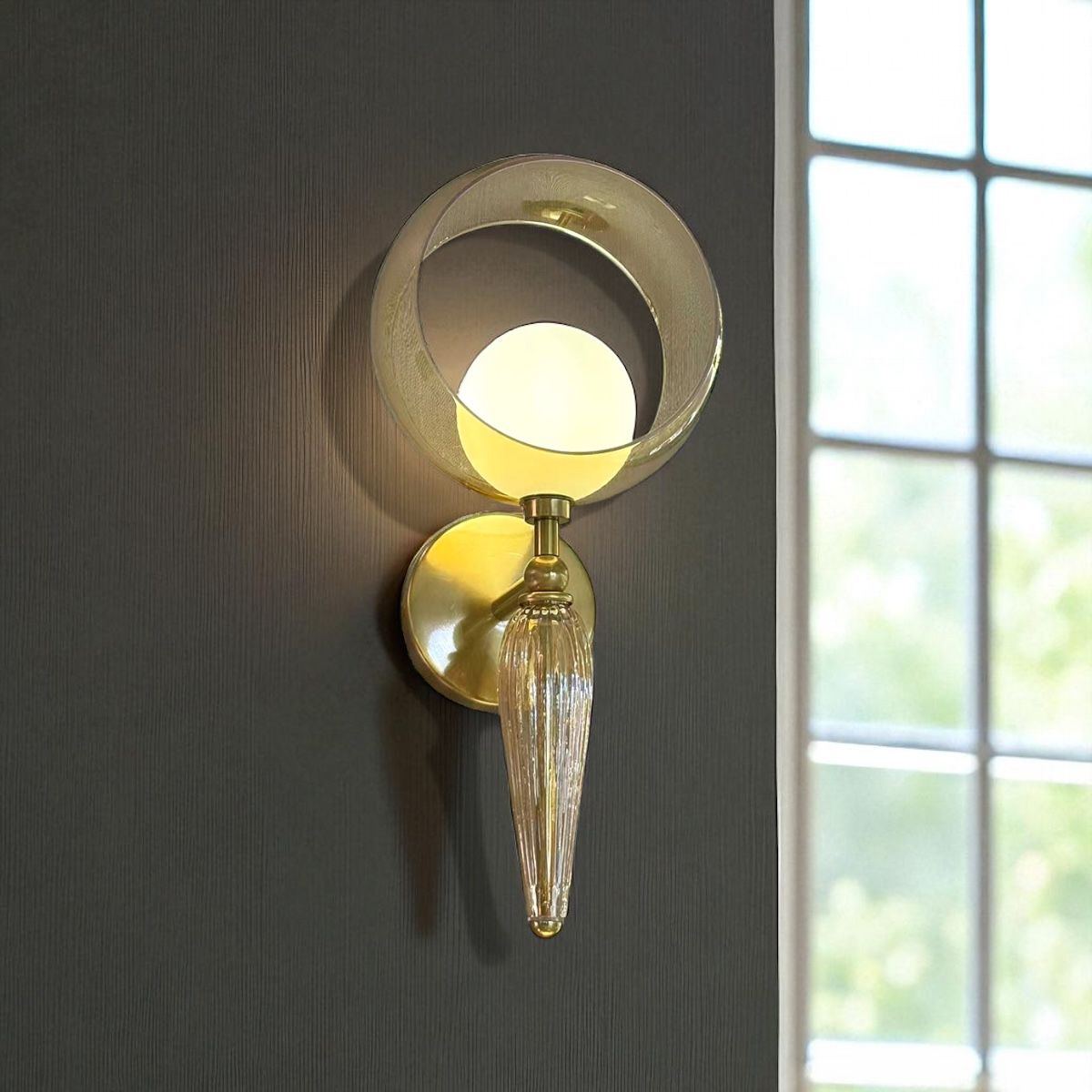 Opaline Eclipse Wall Light for Living Room & Item for Wall Decoration