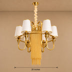 Royal Luster Chandelier For Home & Home Decoration Items (White)