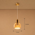 Lumera Globe Pendant Light For Living Room & Home Decoration item - Amber