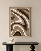 Earthbound Flow Hand painting for Home Wall (With Outer Floater Frame) (47x31.5 Inches)