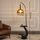 Woven Warmth Designer Floor Lamp for Living Room