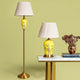 Zurich Modern Tall Floor & Lustrous Shine Living Room Table Lamp - Combo