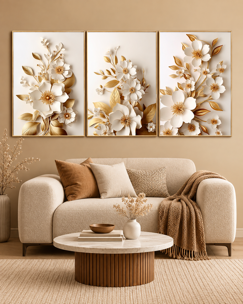 Auric Petal Dance Canvas Paintings
