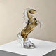 Majestic Rearing Equine Handblown Glass Showpiece & Items for Room Decoration