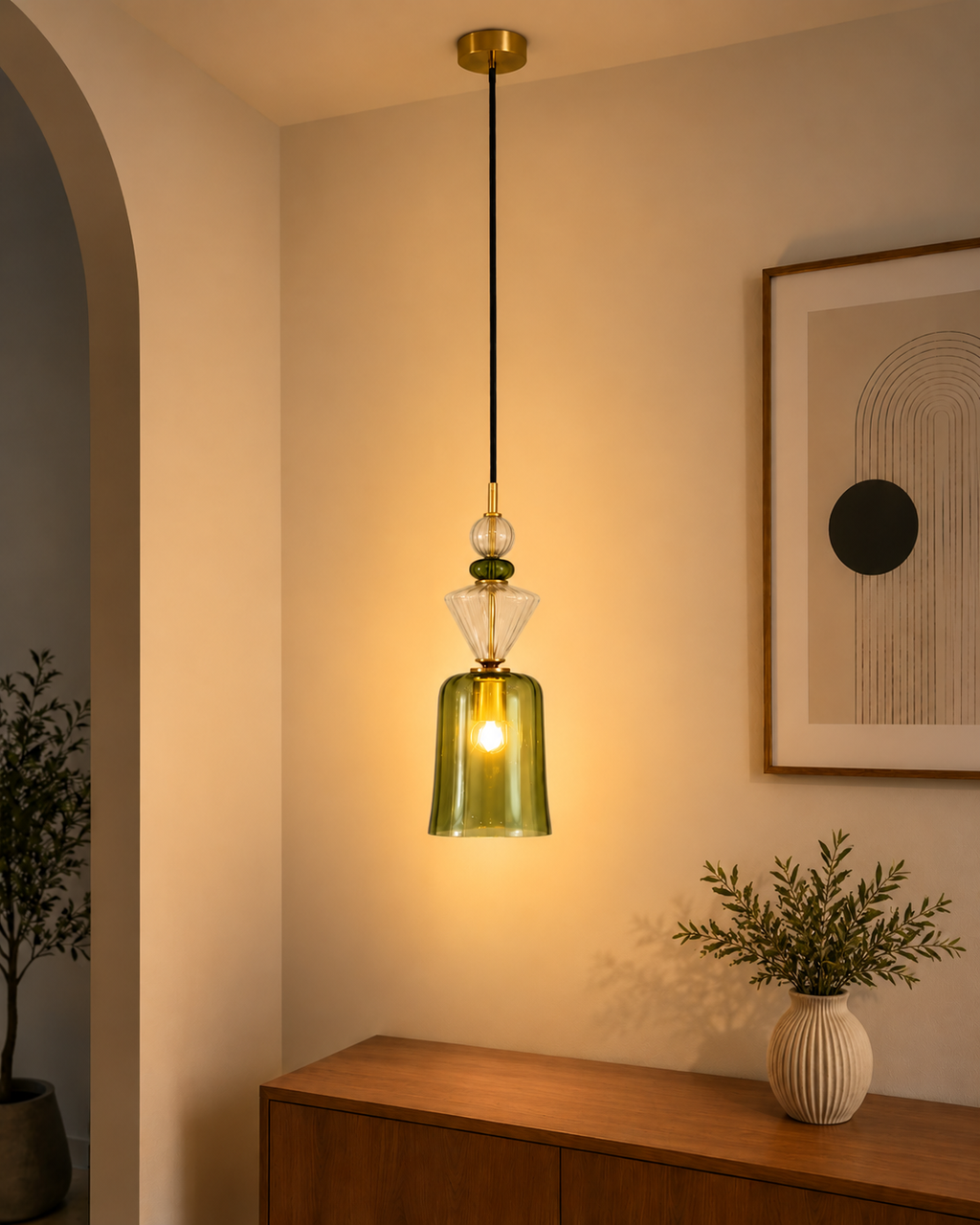 Zarelle Pendant Light For Home & Item for Home Decoration - Green