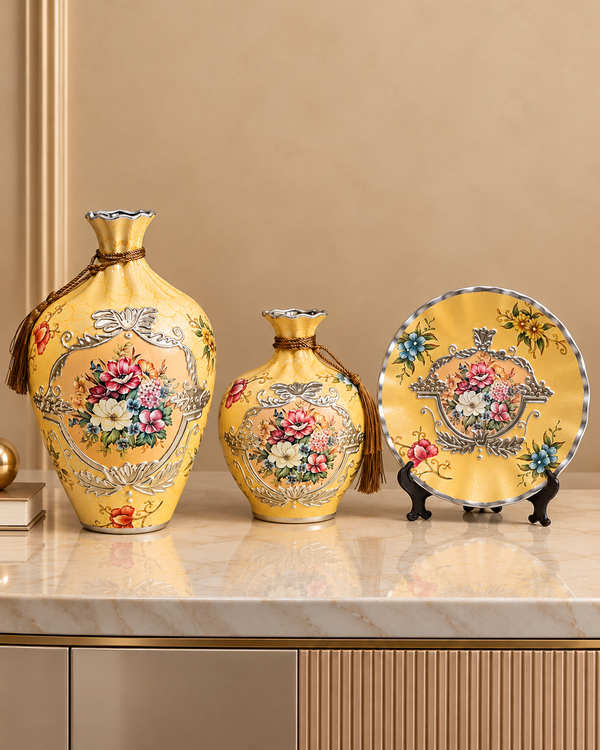 Riveting Rosebud Decorative Vases and Showpieces - Set of Three