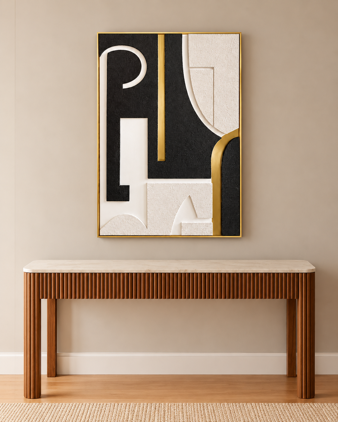 Elegant Fusion Modern Wall Art ( 32 x 47 Inches )