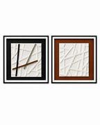 Geometric Layers & Linear Harmony Shadow Box for Wall Decoration & Wall Art -Set of 2