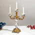 Victorian 3 piece Ivory & Gold Candle Stand