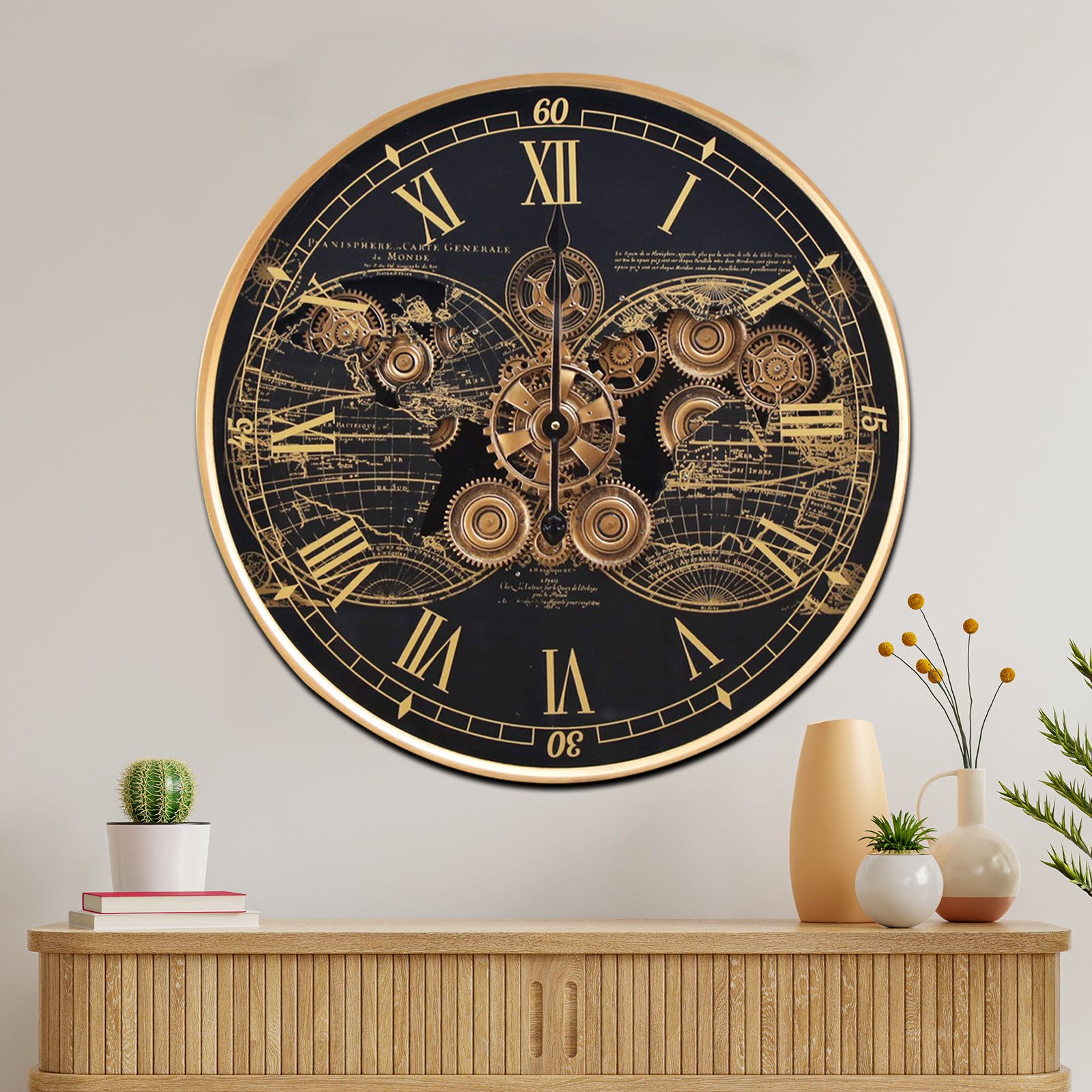 Chrono Luxe Luxury Designer Wall Clocks for the Home With Moving
