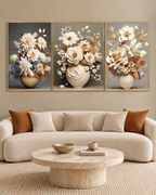 Garden Reverie Canvas paintings - Set Of 3