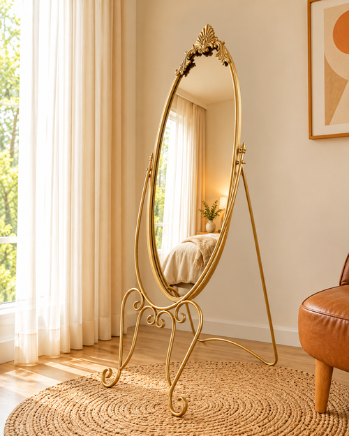 Vintage Empress Designer Floor Mirror For Home & Home Decoration Item