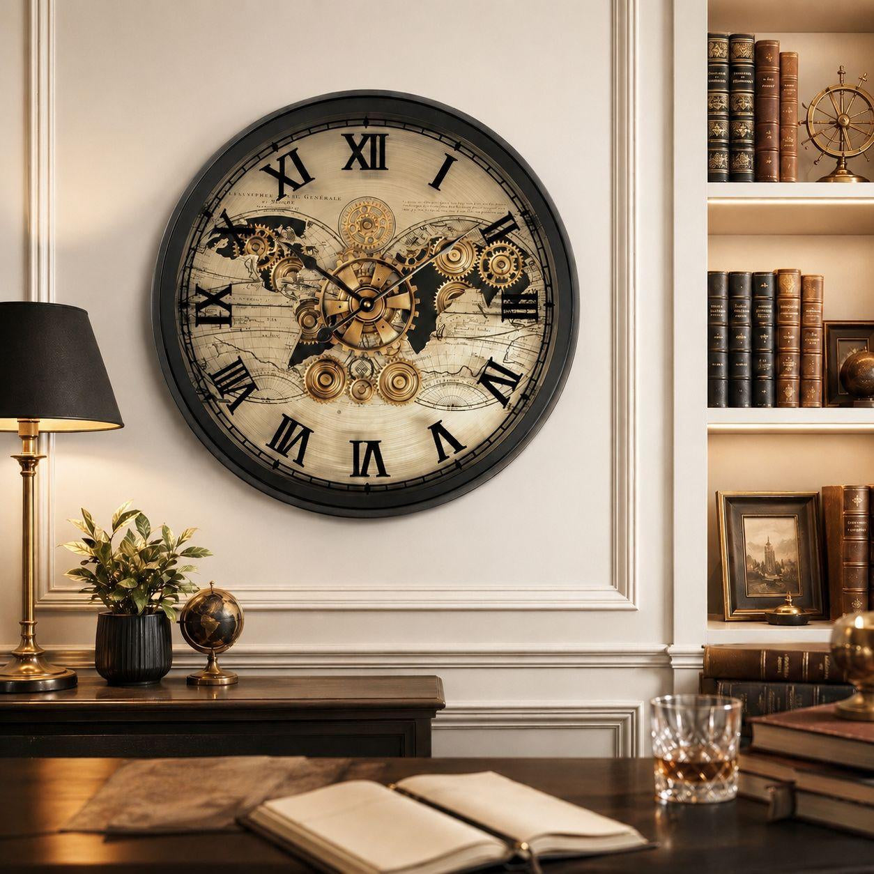 Moment Maker Luxury Designer Wall Clock With Moving Gear Mechanism Buy – Dekor Company