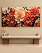 Harmonic Petal Serenity Crystal Glass painting