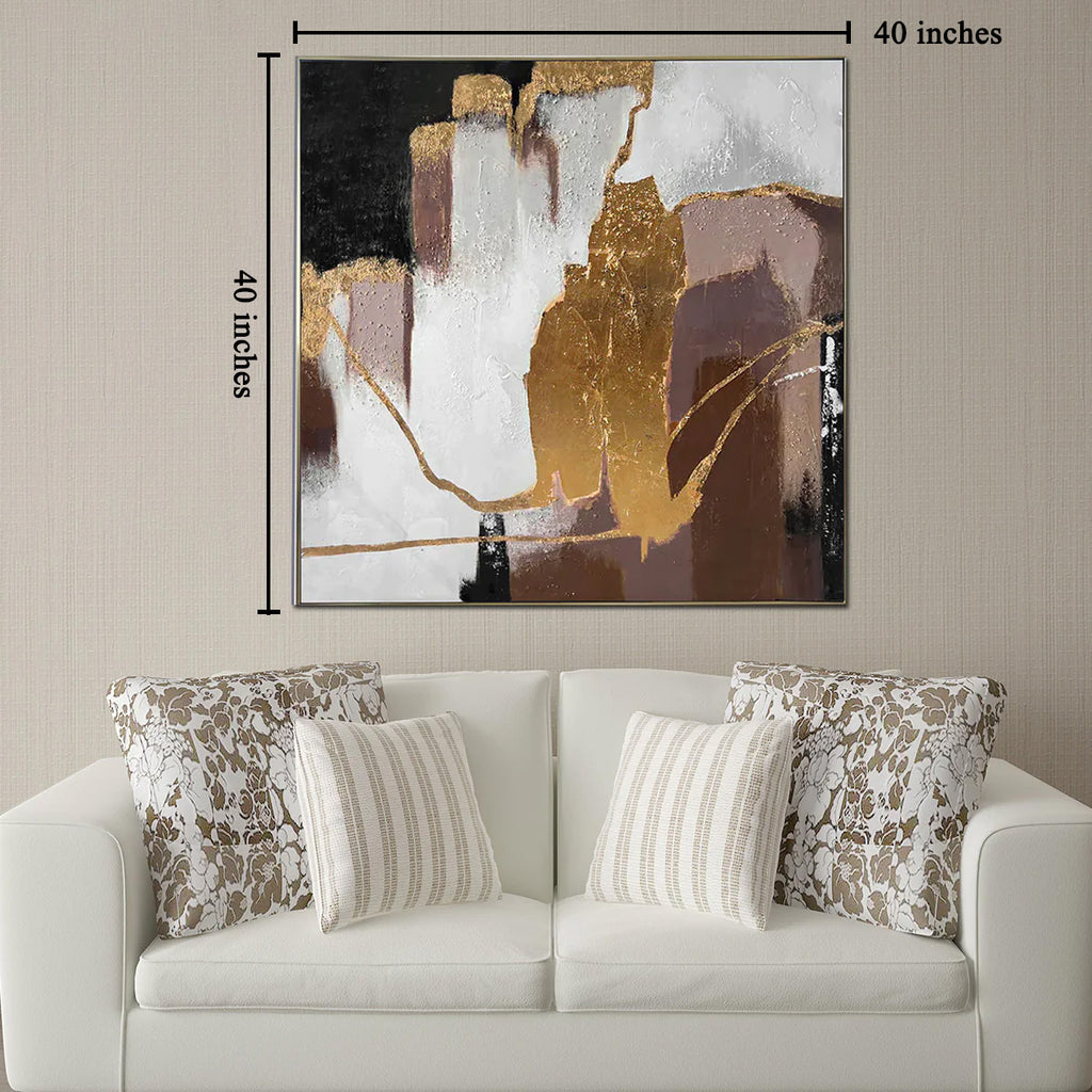 Serenade of Colours Hand painted Painting for Wall Art Painting (With outer Floater Frame)