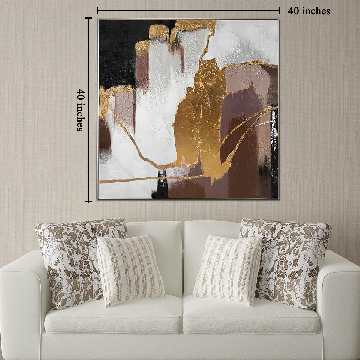 Serenade of Colours Hand painted Painting for Wall Art Painting (With outer Floater Frame)