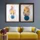 Abstracted Ecstasy Shadow Box Wall Decoration Showpiece - Pair