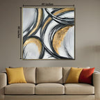 Magical Mirage Handpainted Wall Paintings for Home & Wall Decoration Items (With outer Floater Frame) (40 x 40 Inches)