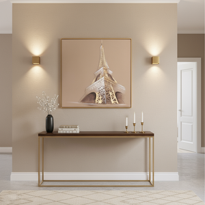 Eiffel Heights Harmony Hand painting painting for Home Wall (With Outer Floater Frame) (39x39 Inches)