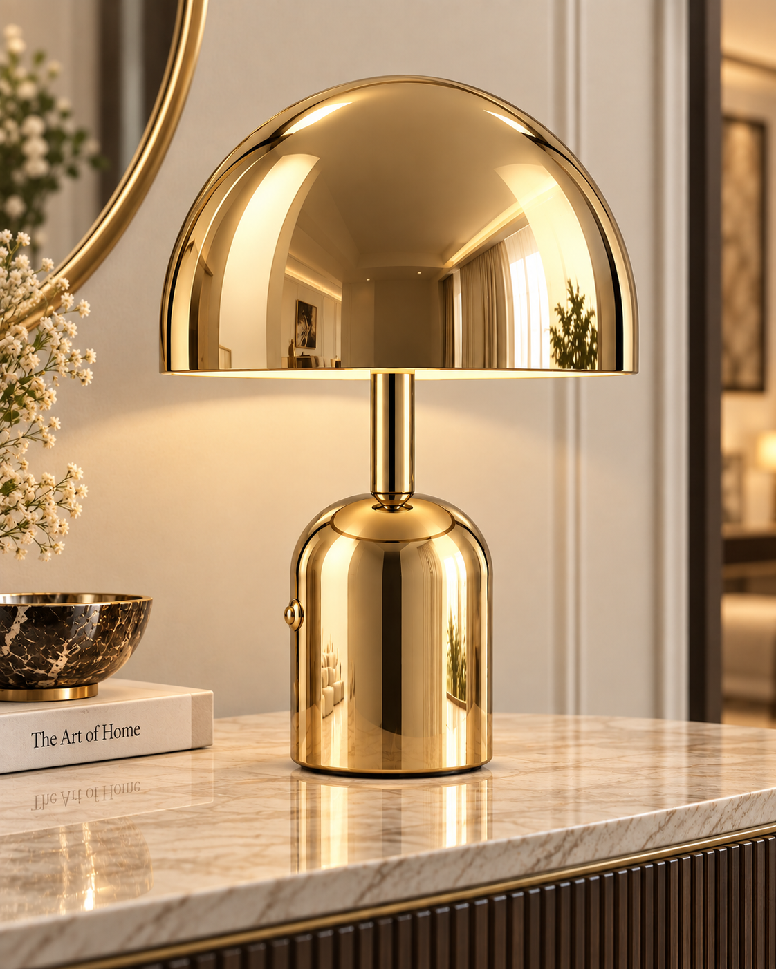 Nordic Bloom Table lamp For Home and Item for Home Decoration - Gold
