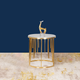 Golden Quasar Side Table for Living room (Stainless Steel)