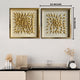 Golden Flourish Elegance Shadow Box & Golden Radiance Sunburst Shadow Box - Pair