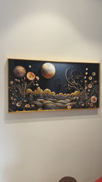 Starry Meadow Glow Crystal Glass Decorative Wall painting Art