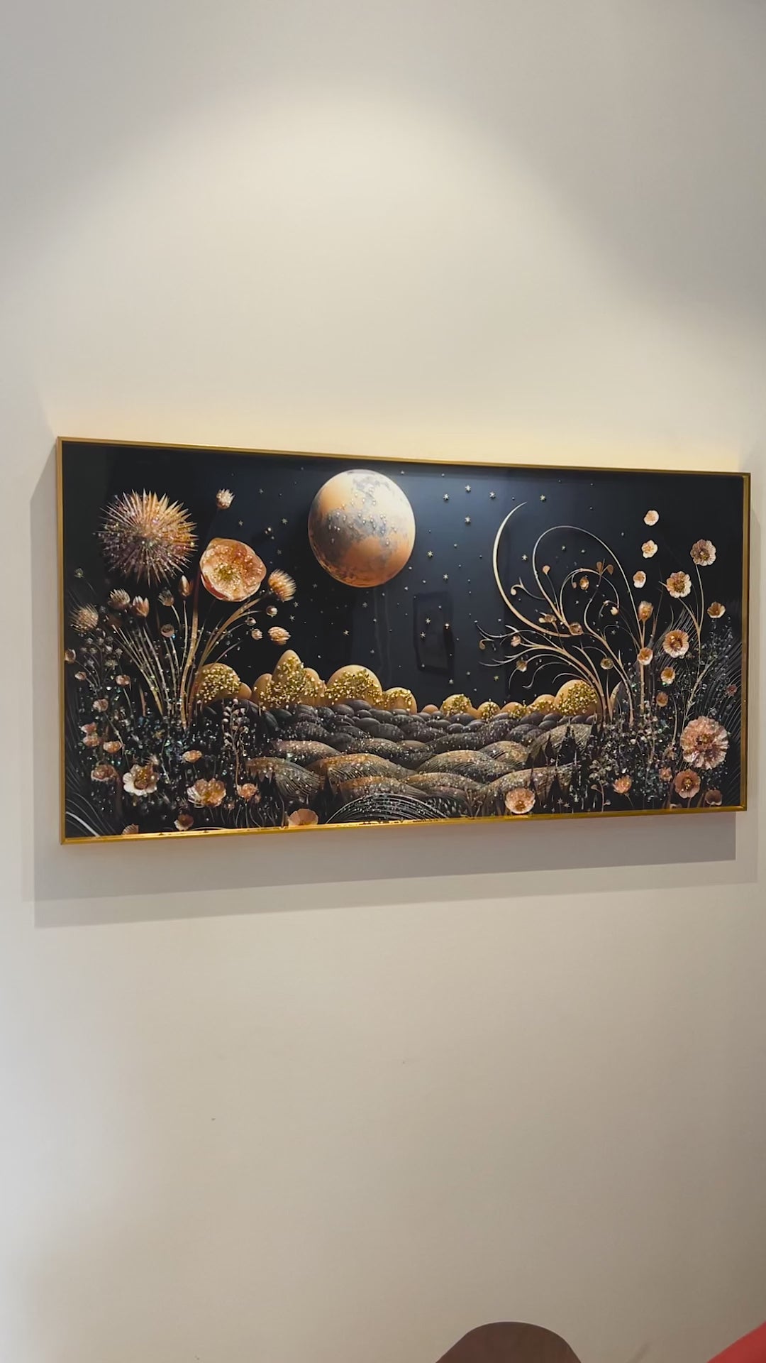Starry Meadow Glow Crystal Glass Decorative Wall painting Art