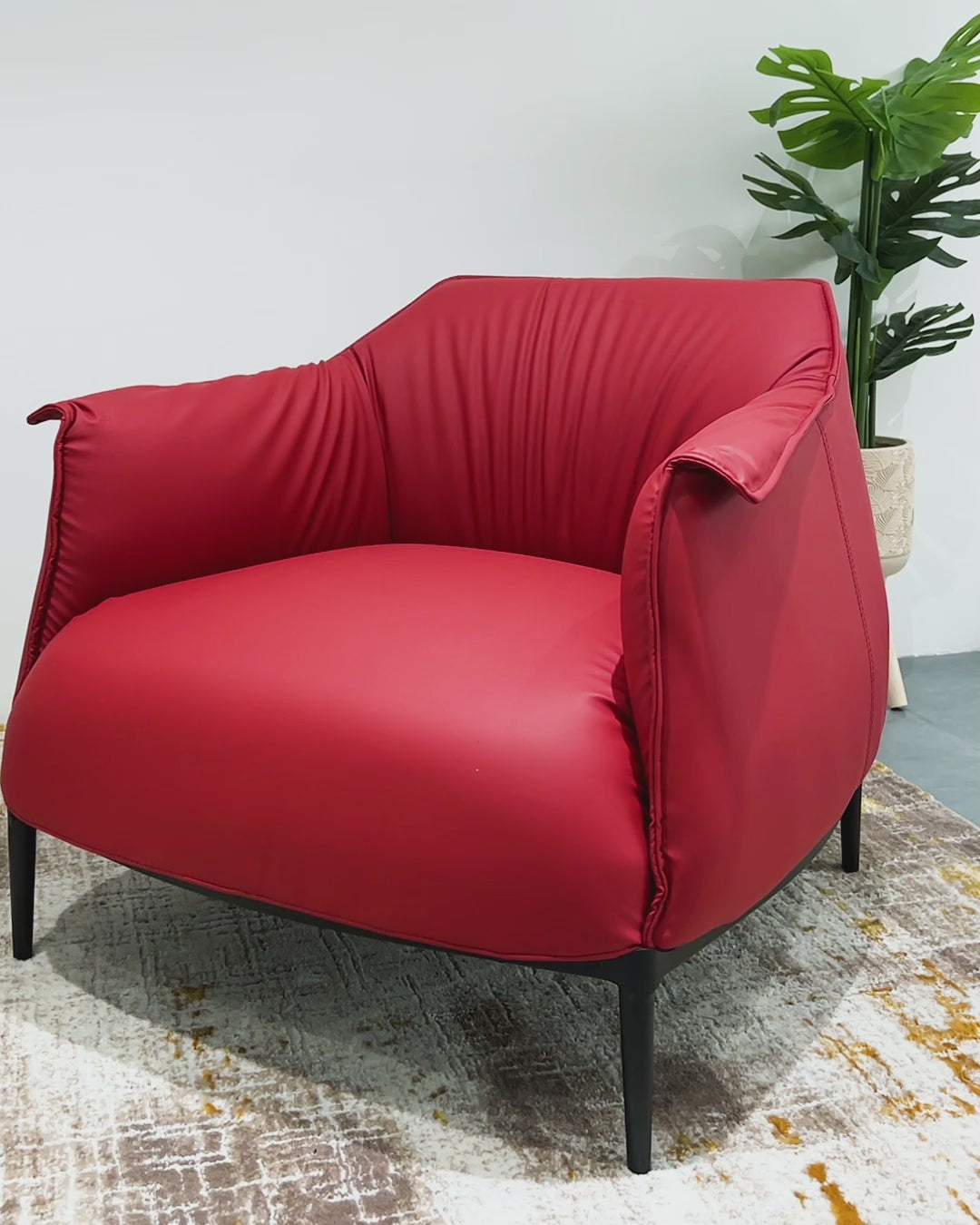 Aureate Accents Lounge Chair -  RED