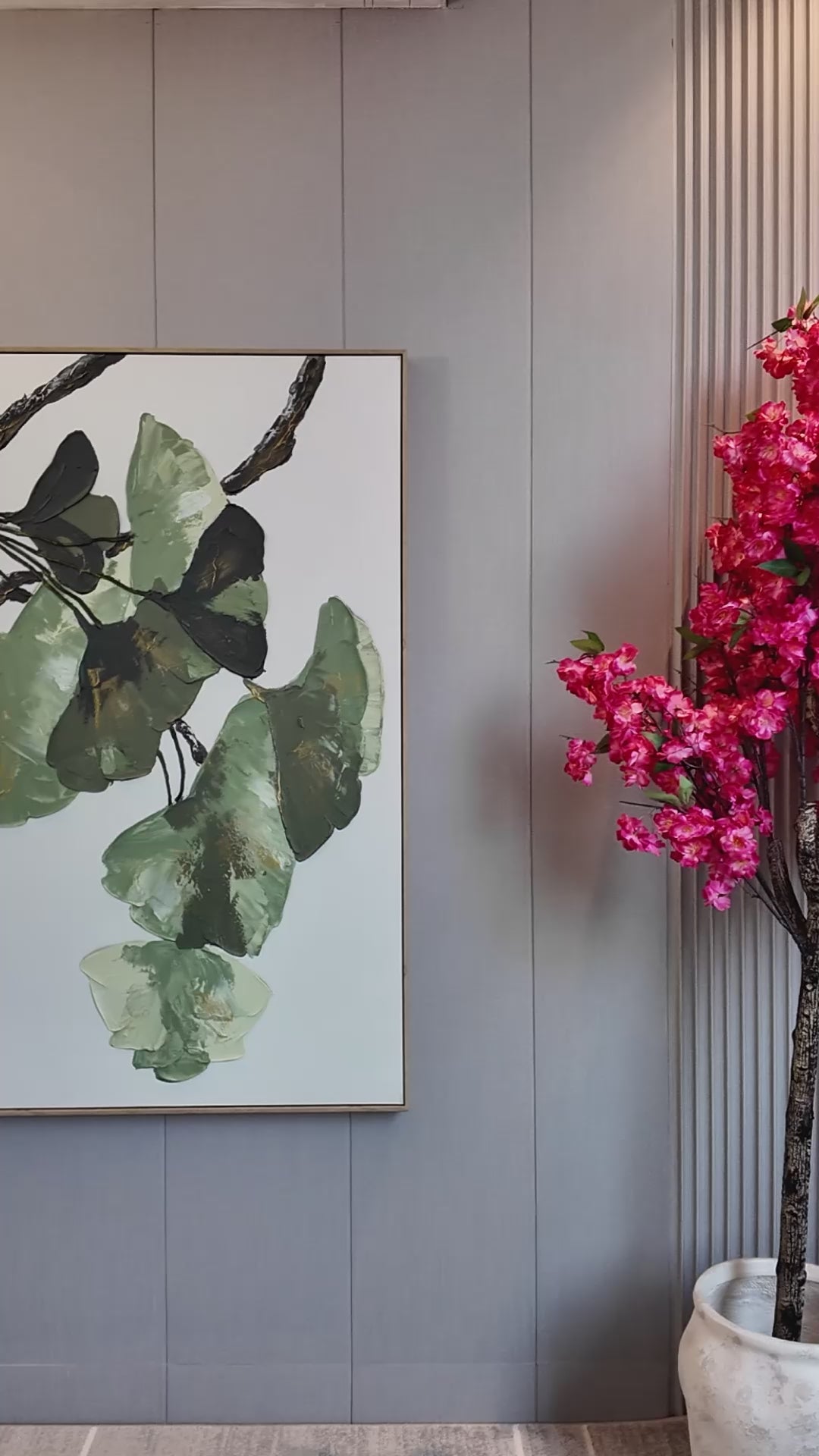 Branching Beauty Hand painting for Home & Wall Decoration Item (With Outer Floater Frame) (47x31.5 Inches)